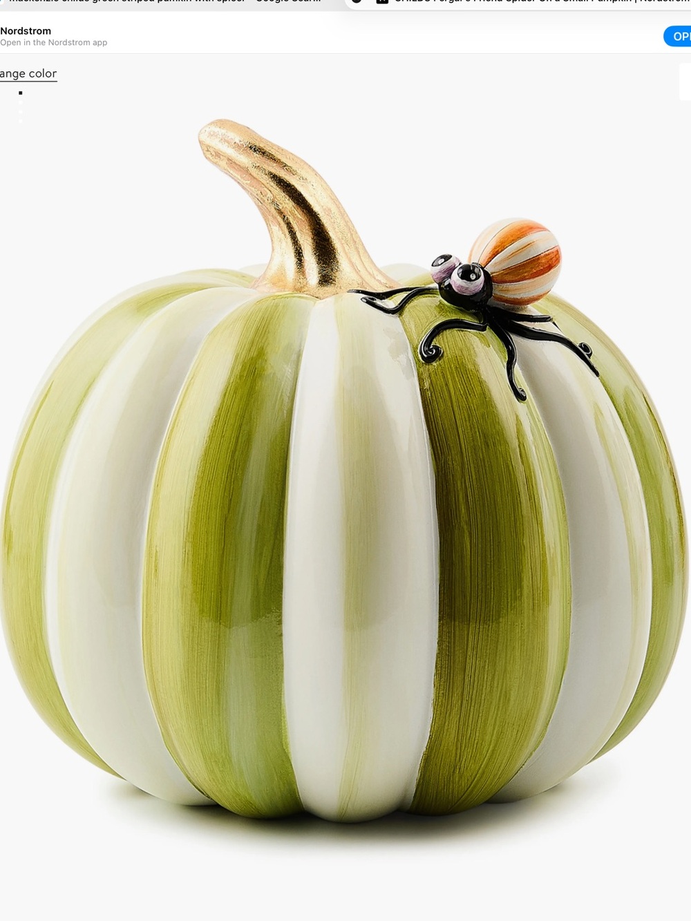 Mackenzie-Childs Fergal's Friend Spider On a Small Pumpkin NWOT